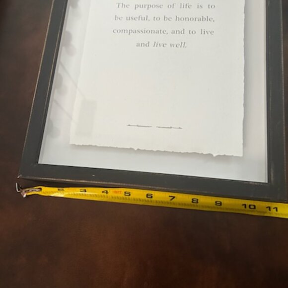 NWT Modern Contemporary Glass Framed Inspirational Quote Wall Sign Art Print - Picture 8 of 9